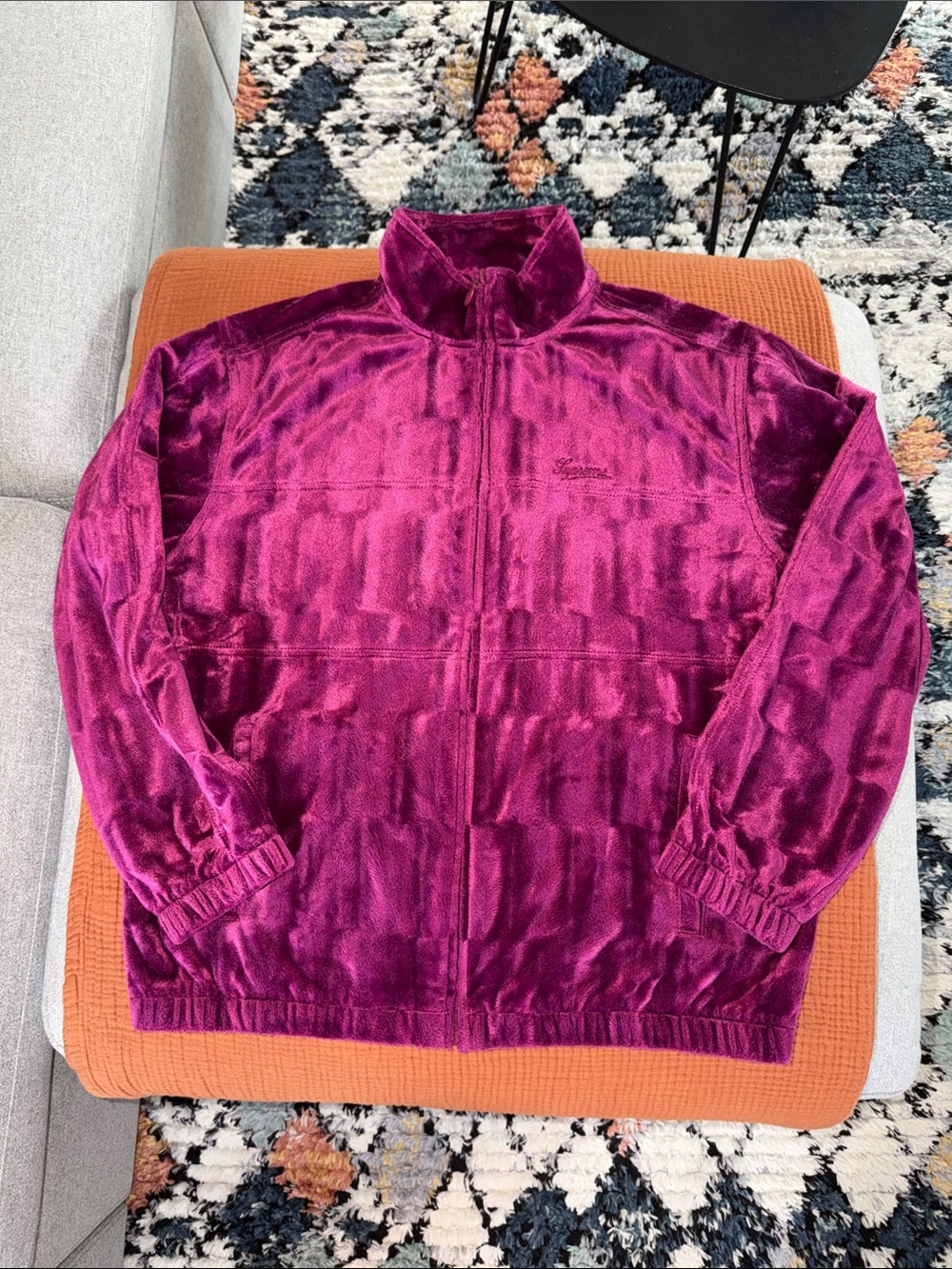 Supreme velour track jacket